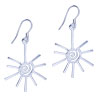 Circle Sparkling 925 Sterling Silver Earrings