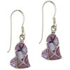Mother Of Pear Pink Heart Earrings