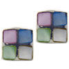 Mother Of Pearl Square Stud Earrings