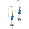 Turquoise And Silver Bead  Earrings 