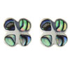 Abalone Clover Sterling Silver Earrings