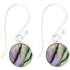 Abalone Shell Circle Earrings