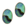 Oval Abalone Sterling Silver Earrings