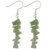 Green Aventurine Stone Chip Beads Earrings Christmas