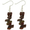Poppy Jasper Stone Chip Beads Earrings