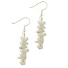 Rose Quartz Stone Chip Beads  Earrings 