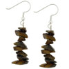 Tigereye Stone Chip Beads Earrings