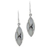 Pointed Oval  Mother  Of Pearl Earrings