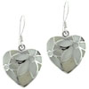 Flower Heart Mother Of Pearl Earrings
