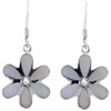 Purple Flower Mother Of Pearl Earrings