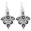 Amethyst Cz Dangle Earrings