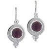 Round Amethyst Earrings