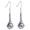 Dange Silver Engraving Droplet Earrings