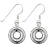 Rounder  Sterling   Silver  Dangle Earrings