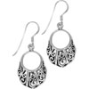 Filigree Purse Sterling Silver Earrings