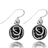 Round Tribal Symbol Sterling Silver Earrings