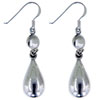 Teardrop Dangle Sterling Silver Earrings