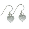 Foil Heart Sterling Silver Earrings