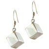 Sterling Silver Cube Dangle Earrings