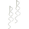 Corkscrew Threader Sterling Silver Earrings