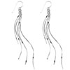Waving Ribbon Sterling Silver Earrings