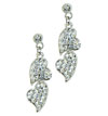 Two Hearts Austrian Crystal Earrings