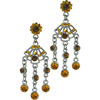 Sunflower Austrian Crystal Chandelier Earrings
