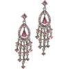 Pink Chandelier Austrian Crystal Earrings