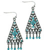 Topaz Blue Triangle Austrian Crystal Earrings