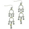 Clear And Pink Dreamcatcher Cascade Chandelier Earrings