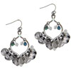 Blue Freshwater Pearl Titanium Plated Chandelier Earrings