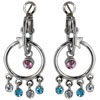 Austrian Crystal Double Hoop Earrings