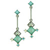 Baby Green Square Earrings