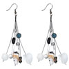 Shell Heart Titanium Plated Dangle Earrings
