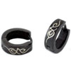 Black Modern Line Design Earrings