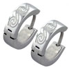 Wave Swirled Pattern Hoop Earrings