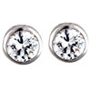 Cubic Zirconia Round Stud Earrings