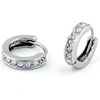 Hinged Hoop Studded Earrings