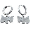 Scottish Boston Terrier Dog Studded Earrings