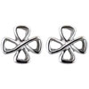 Four Leaf Hollow  Clover  Earrings