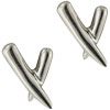  Sterling   Silver  X Shaped Earrings