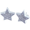 Textured Star Studded Earrings