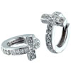 Cross Studded Hoop Earrings