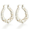 Sterling Silver Heart Loop Earrings