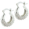 Small Hoop Fancy Textured Earrings