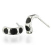Black Triple Dotted Earrings
