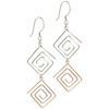 Two Tone Square Maze Earrings