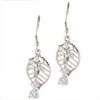 Autumn Cz Flowers And Leaf Earrings