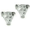 Triangle Cz Stud Earrings