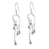 Fancy Curved Dangle Ball Earrings